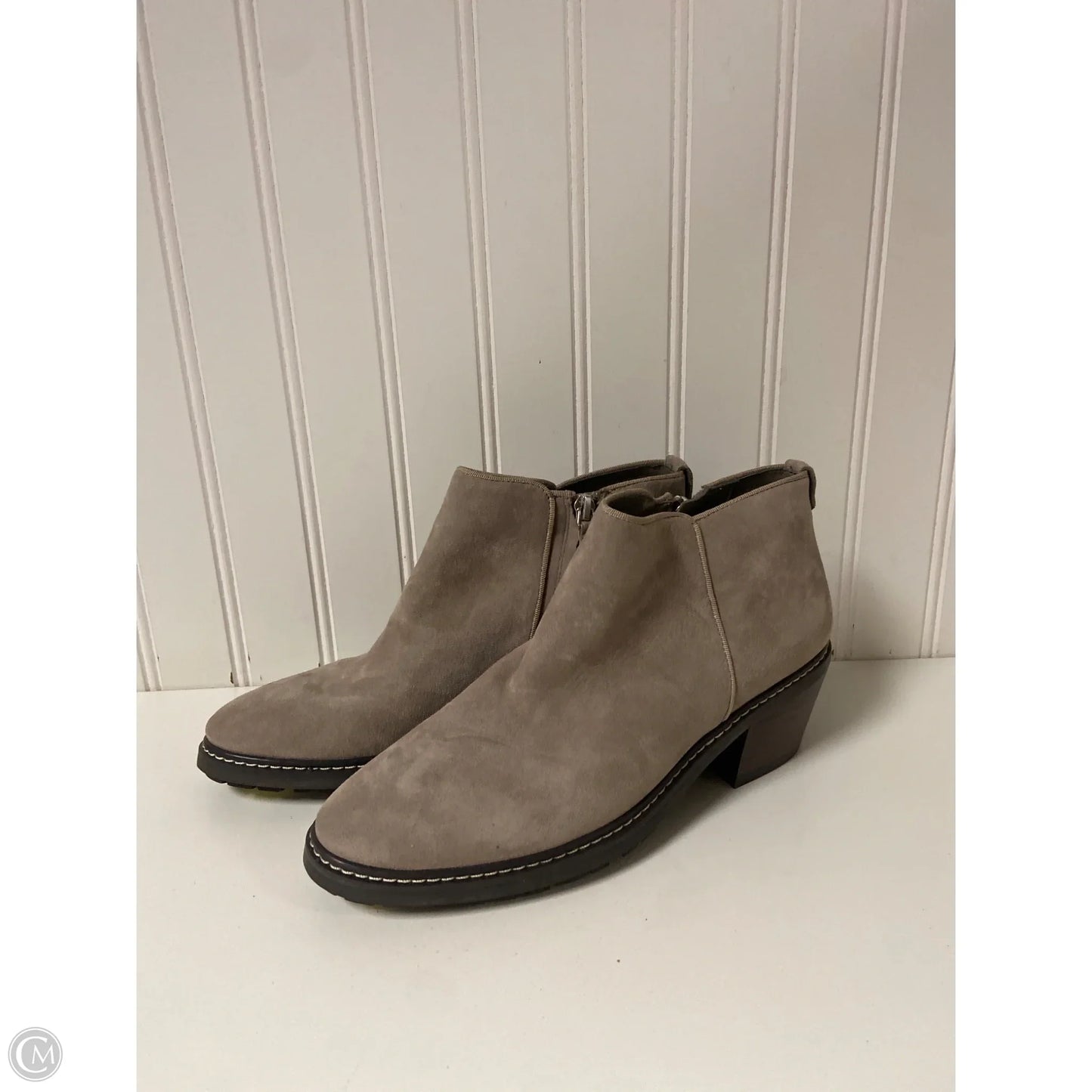 Boots Ankle Heels By Sam Edelman In Taupe, Size: 7