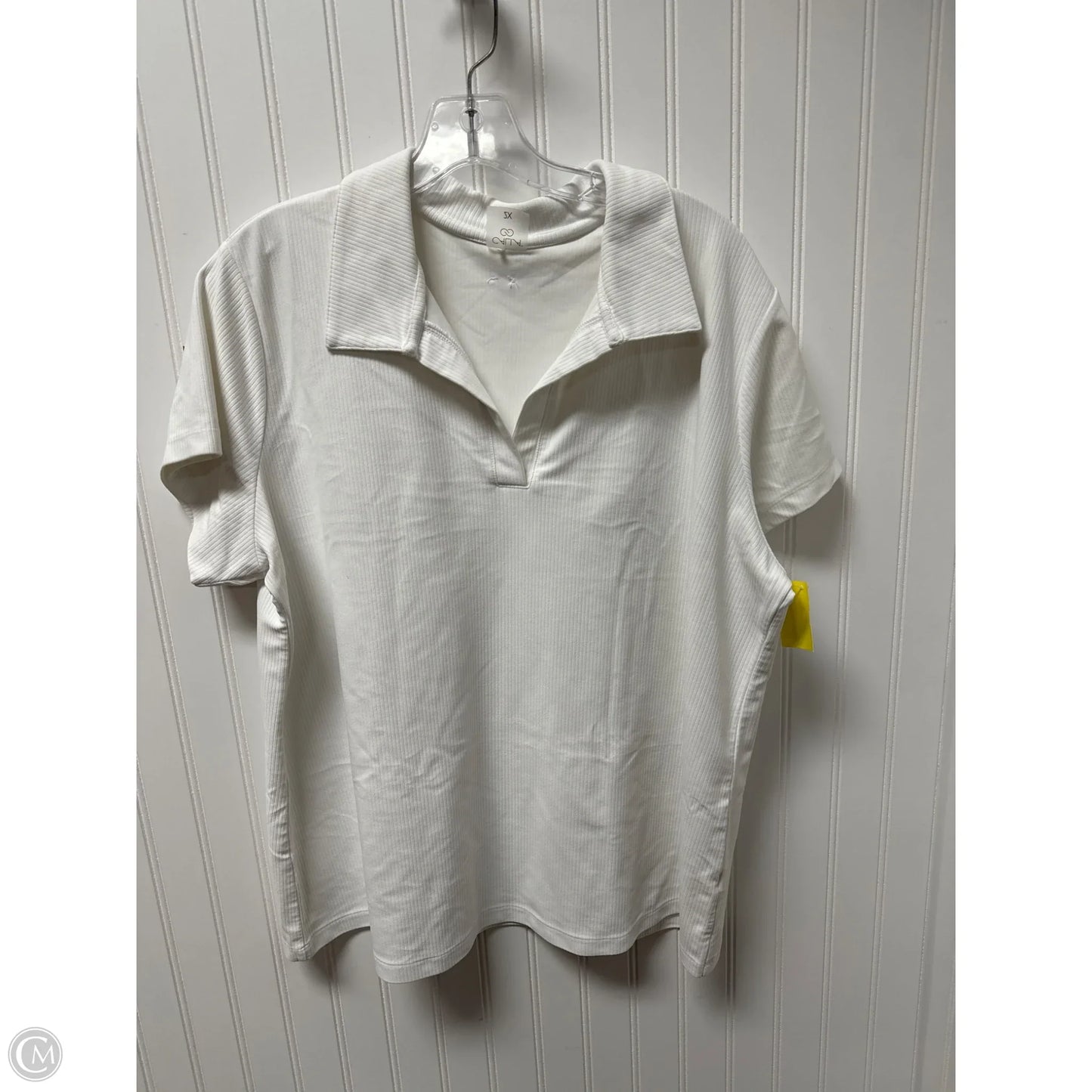 Athletic Top Short Sleeve By Calia In White, Size: 2x