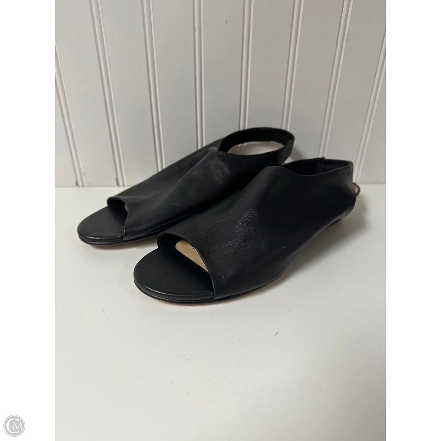 Sandals Heels Wedge By Clarks In Black, Size: 7.5