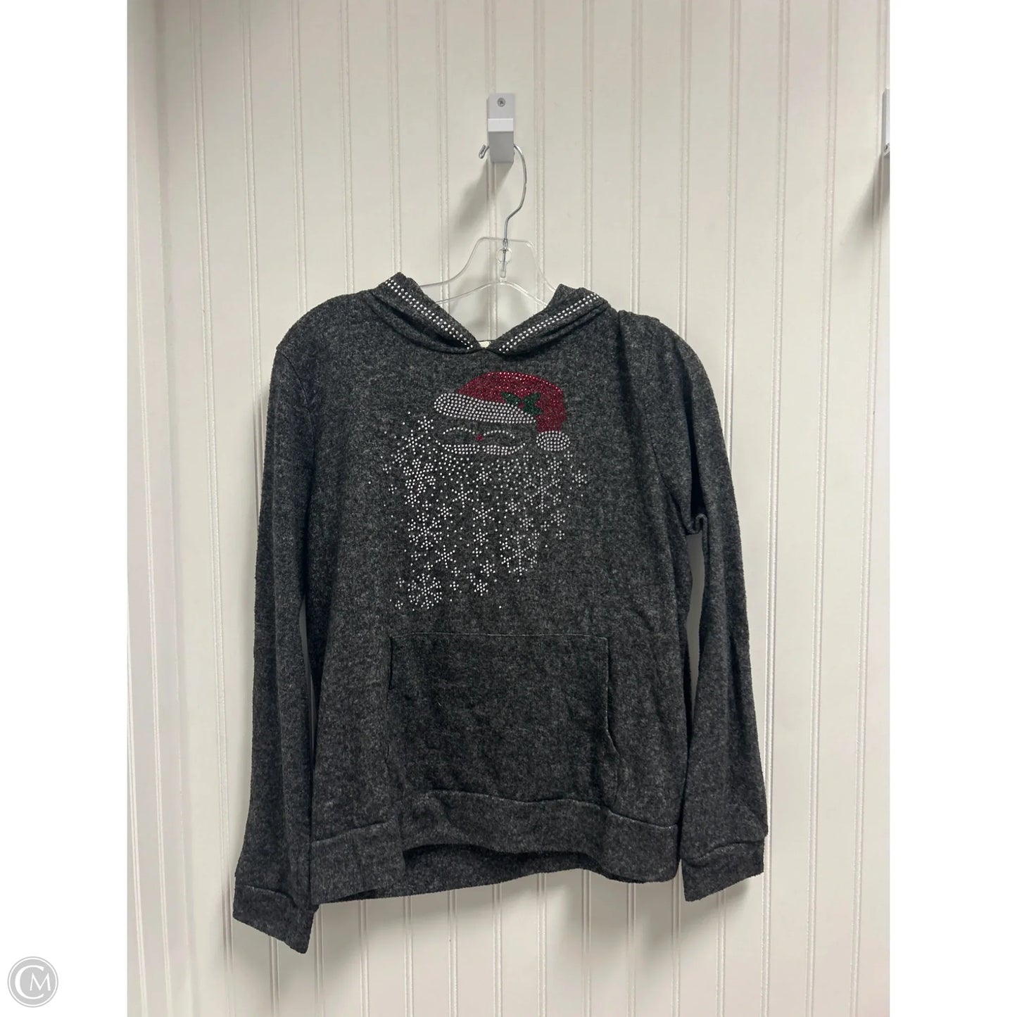 Sweatshirt Hoodie By Clothes Mentor In Grey, Size: L