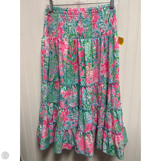 Skirt Designer By Lilly Pulitzer In Blue & Pink, Size: 4