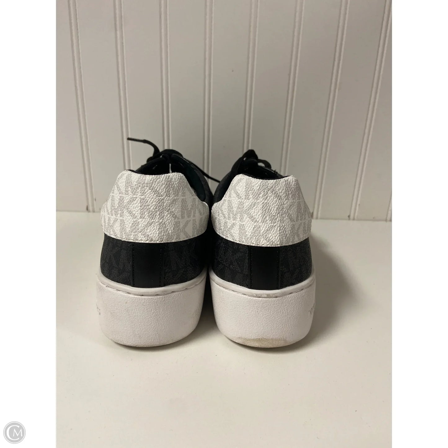 Shoes Designer By Michael Kors In Black & Silver, Size: 9