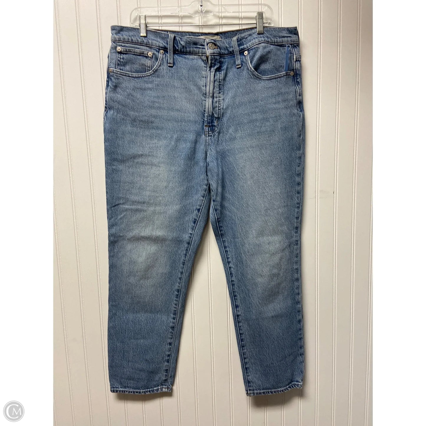Jeans Straight By Madewell In Blue Denim, Size: 14