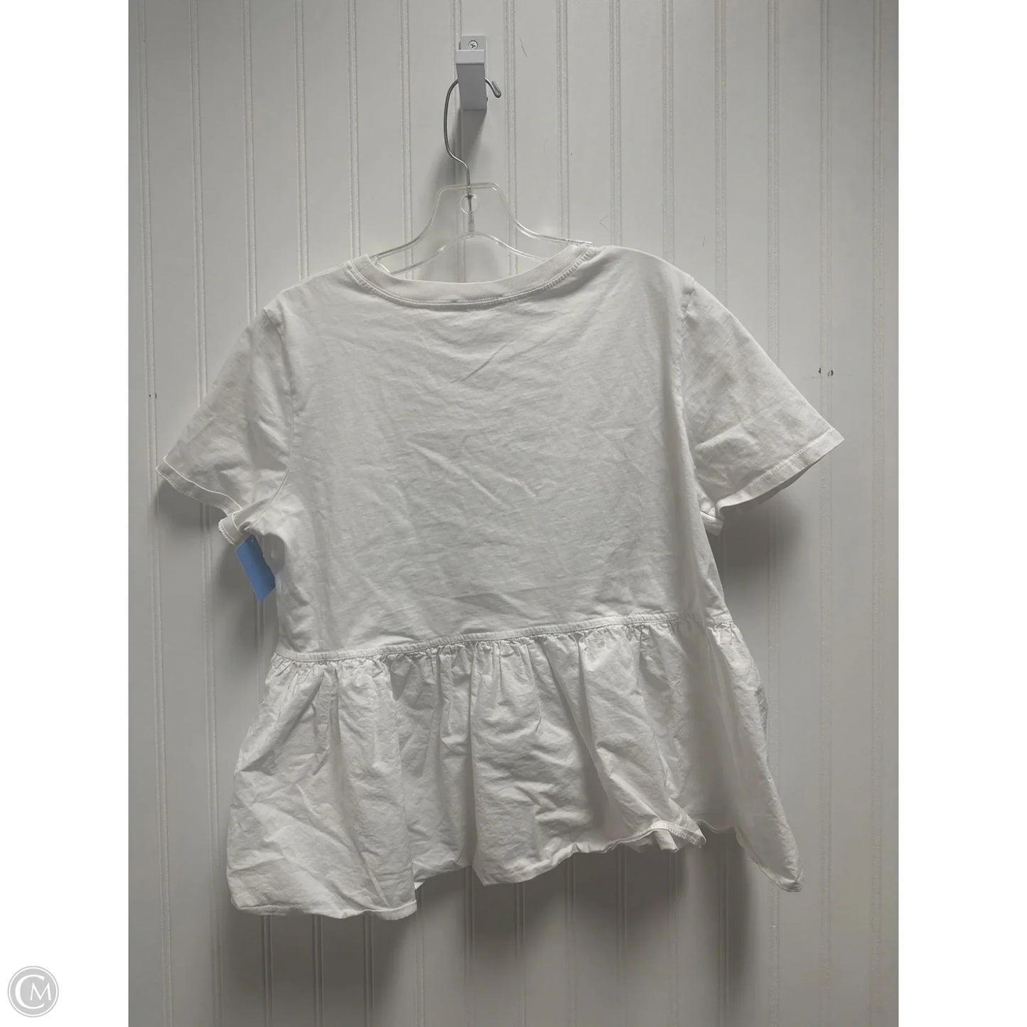 Top Short Sleeve By Zara In White, Size: L