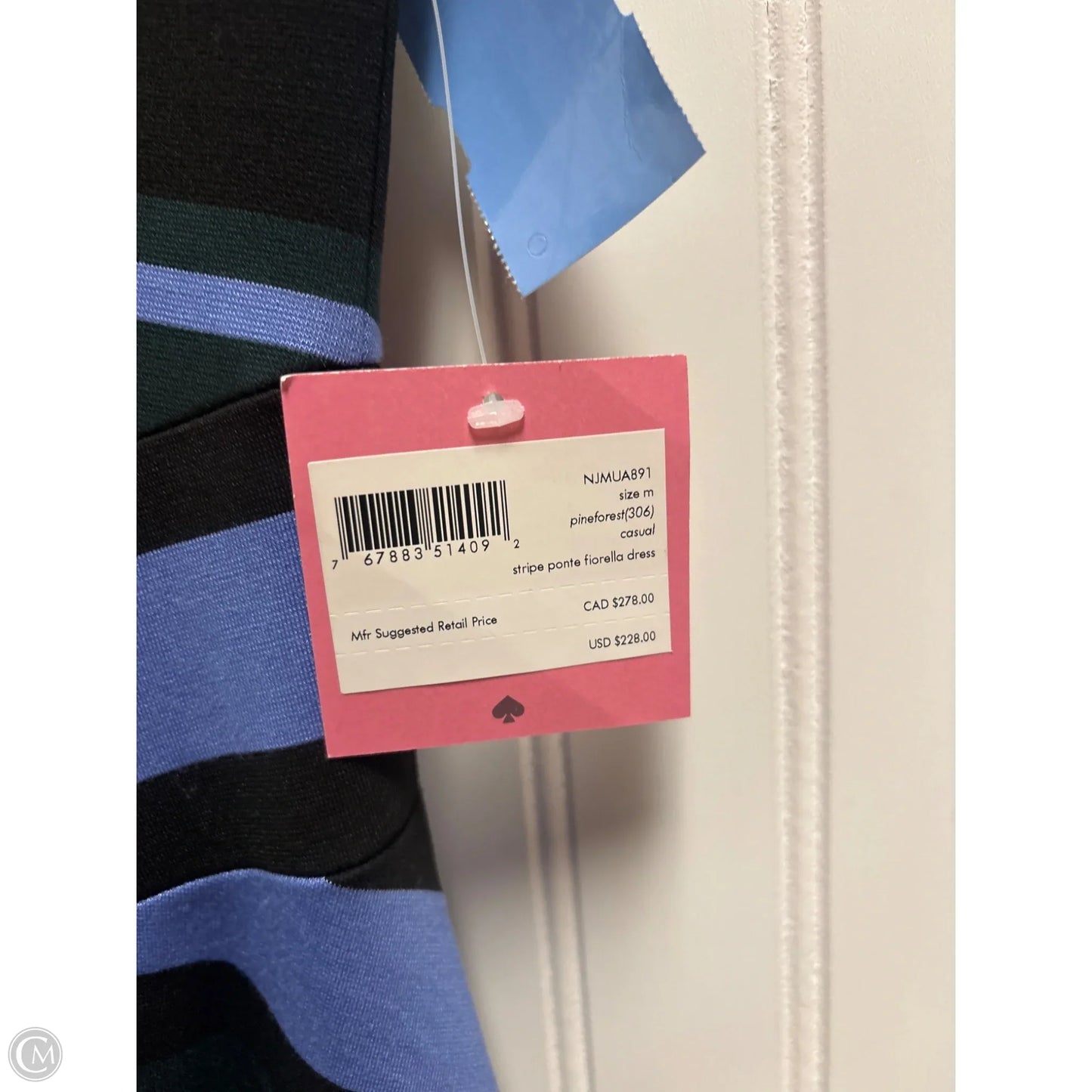 Dress Designer By Kate Spade In Blue & Green, Size: M