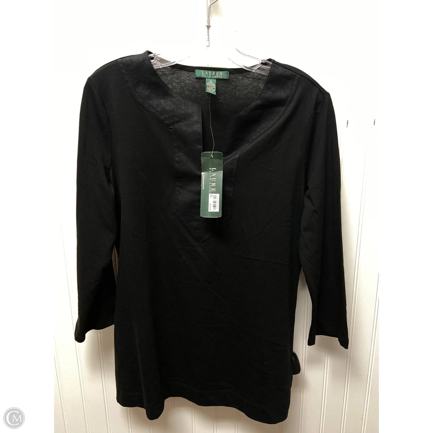 Top Long Sleeve Basic By Ralph Lauren In Black, Size: M