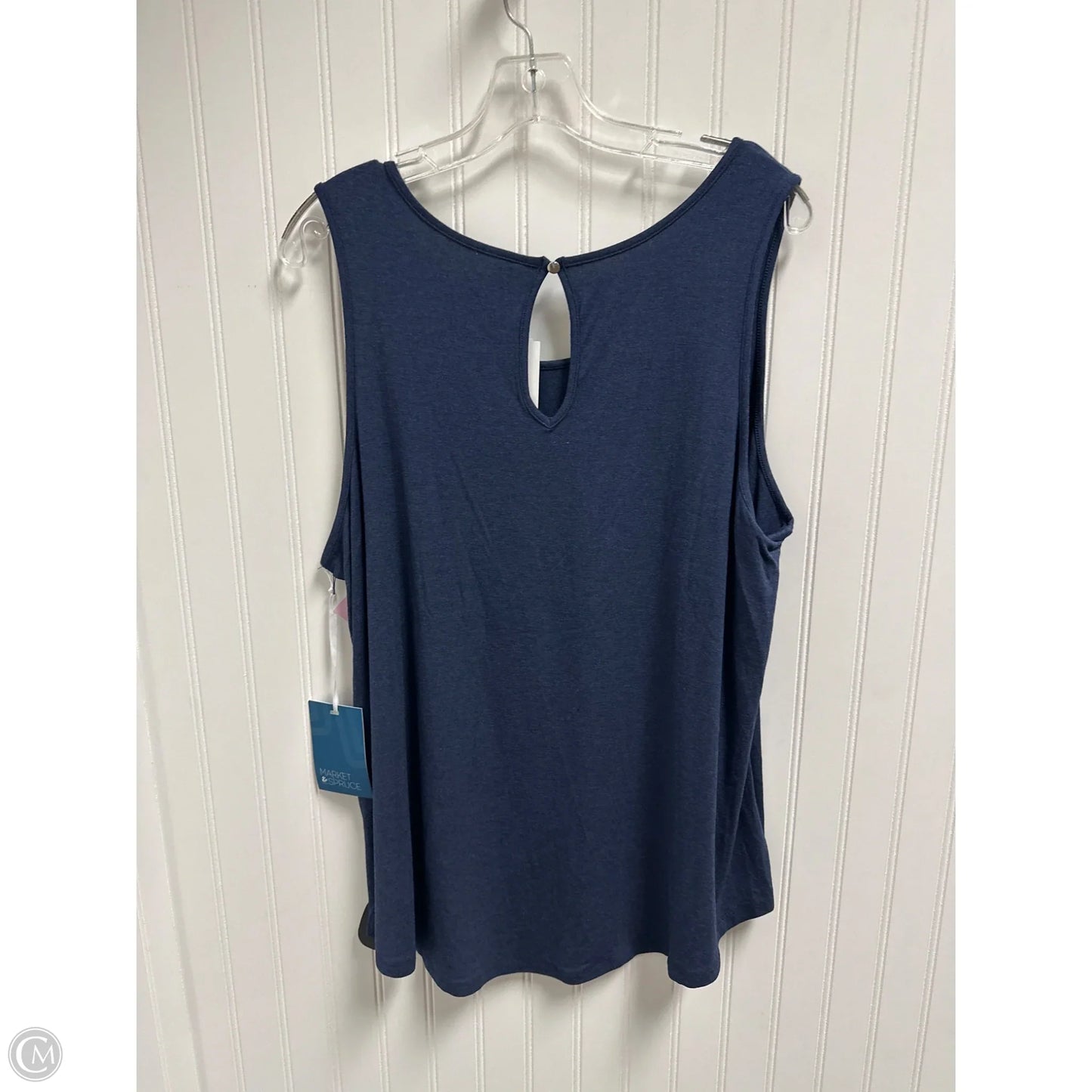 Top Sleeveless Basic By Market & Spruce In Blue, Size: 1x