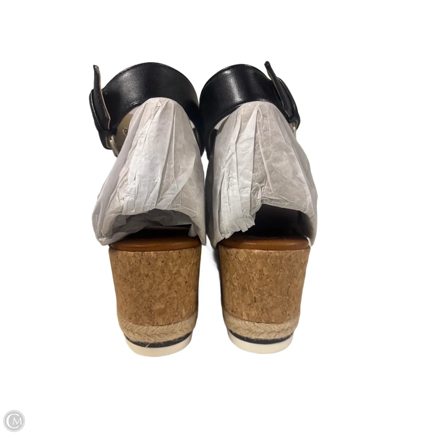 Sandals Heels Wedge By Unisa In Black, Size: 10