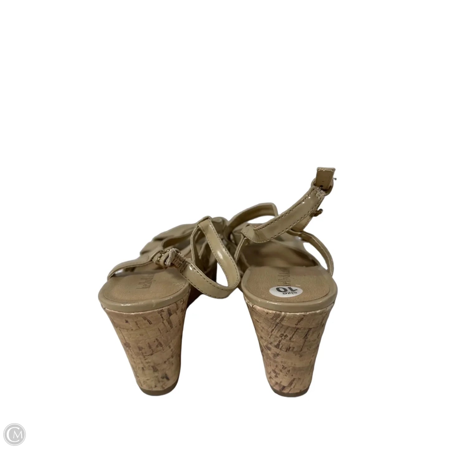 Sandals Heels Wedge By Kelly And Katie In Beige, Size: 10