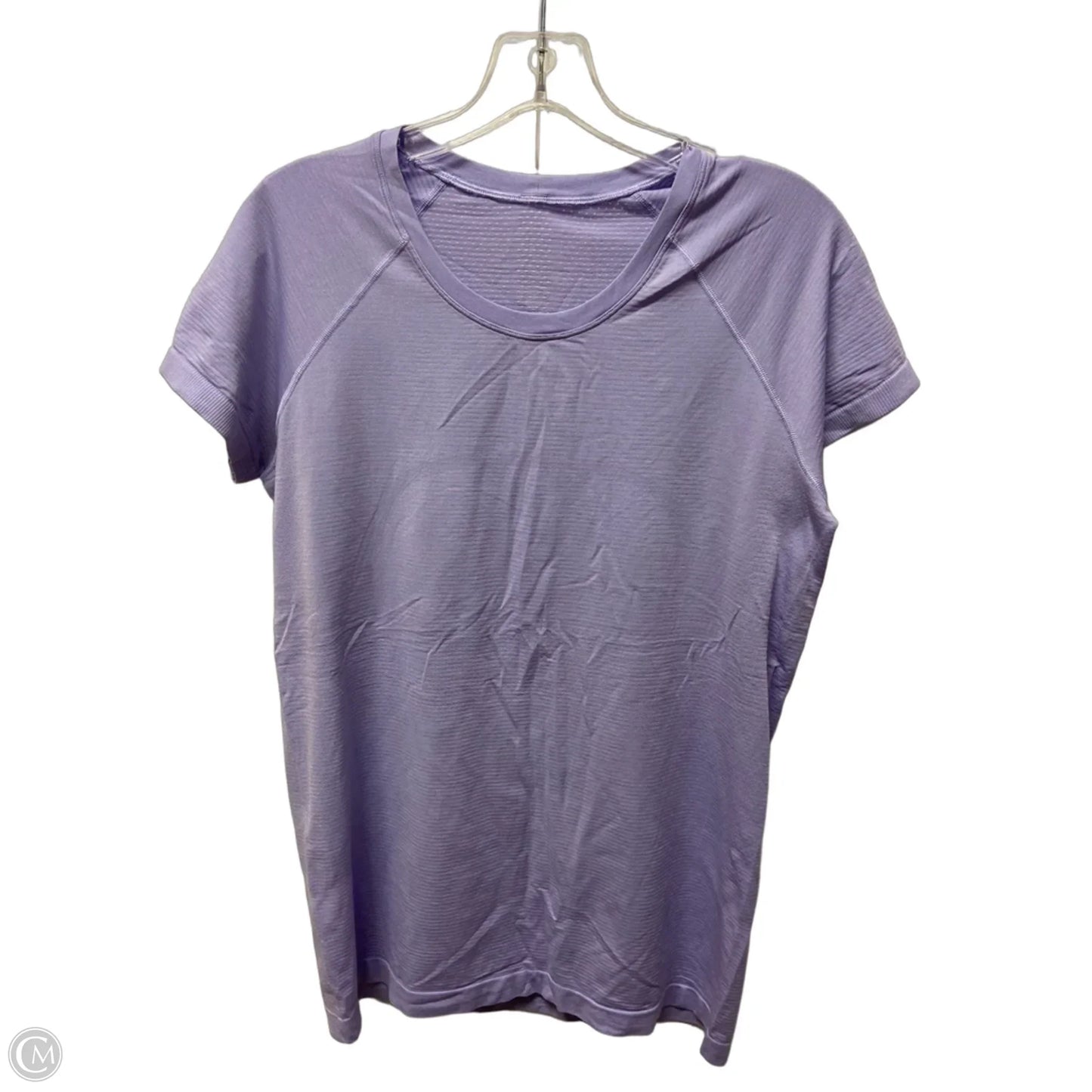 Athletic Top Short Sleeve By Lululemon In Purple, Size: M