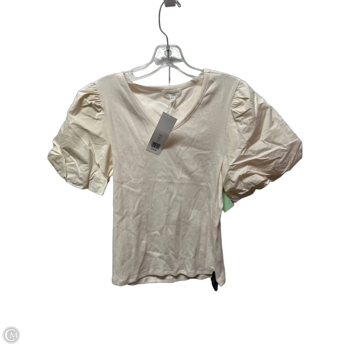 Top Short Sleeve Basic By Adyson Parker In Cream, Size: M