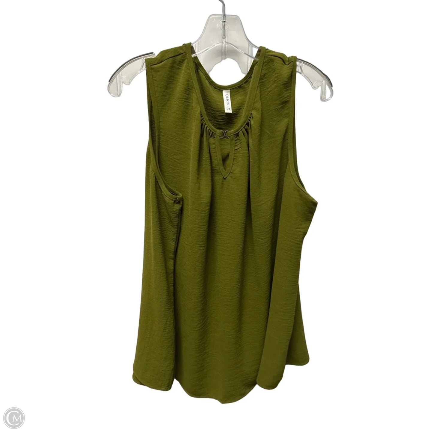 Top Sleeveless Basic By Clothes Mentor In Green, Size: 2x