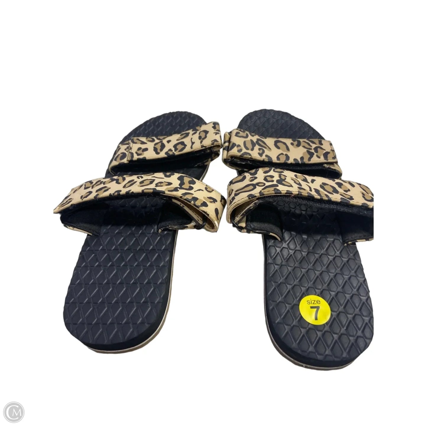 Sandals Flats By Volcom In Animal Print, Size: 7