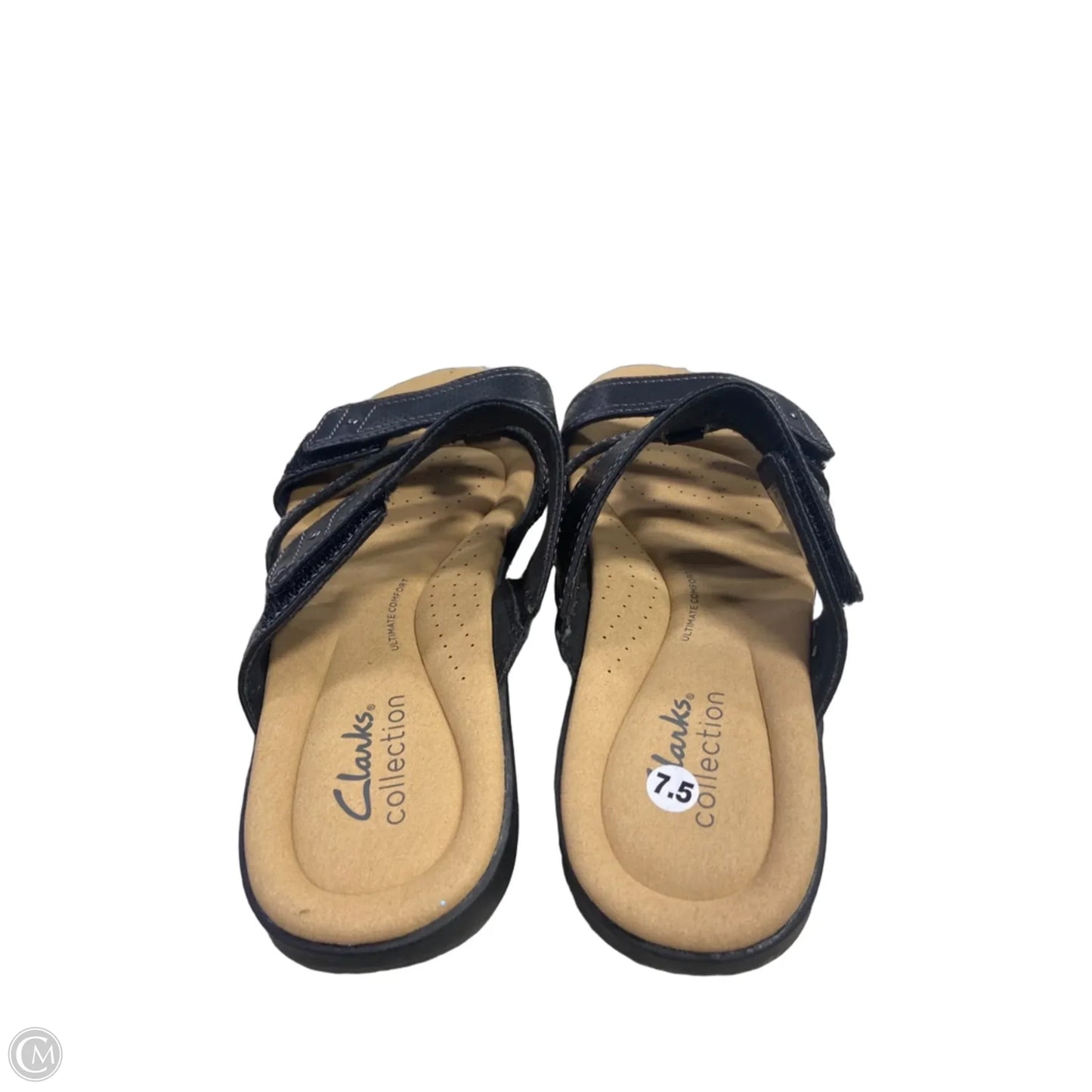 Sandals Flats By Clarks In Black, Size: 7.5