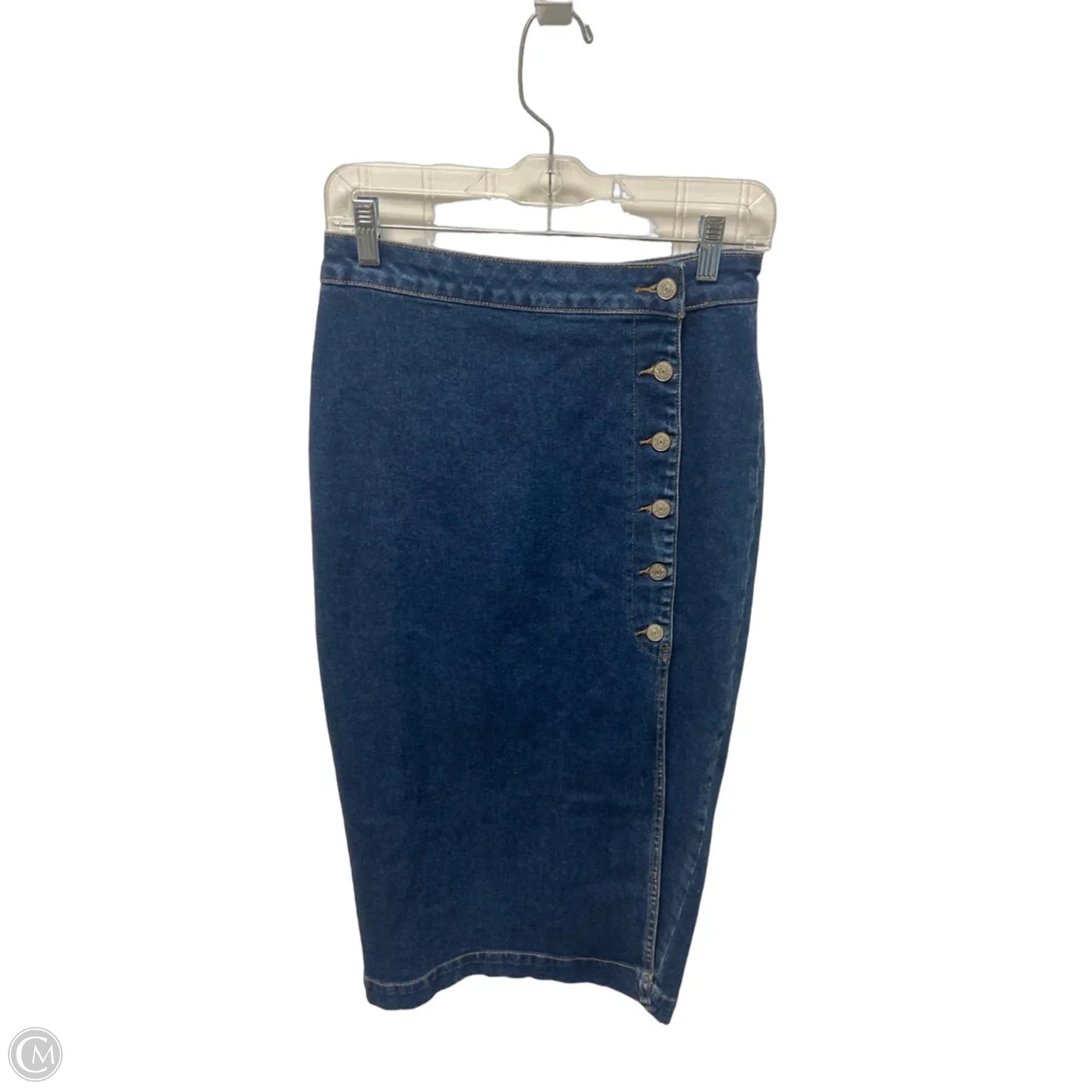 Skirt Midi By Free People In Blue Denim, Size: 2