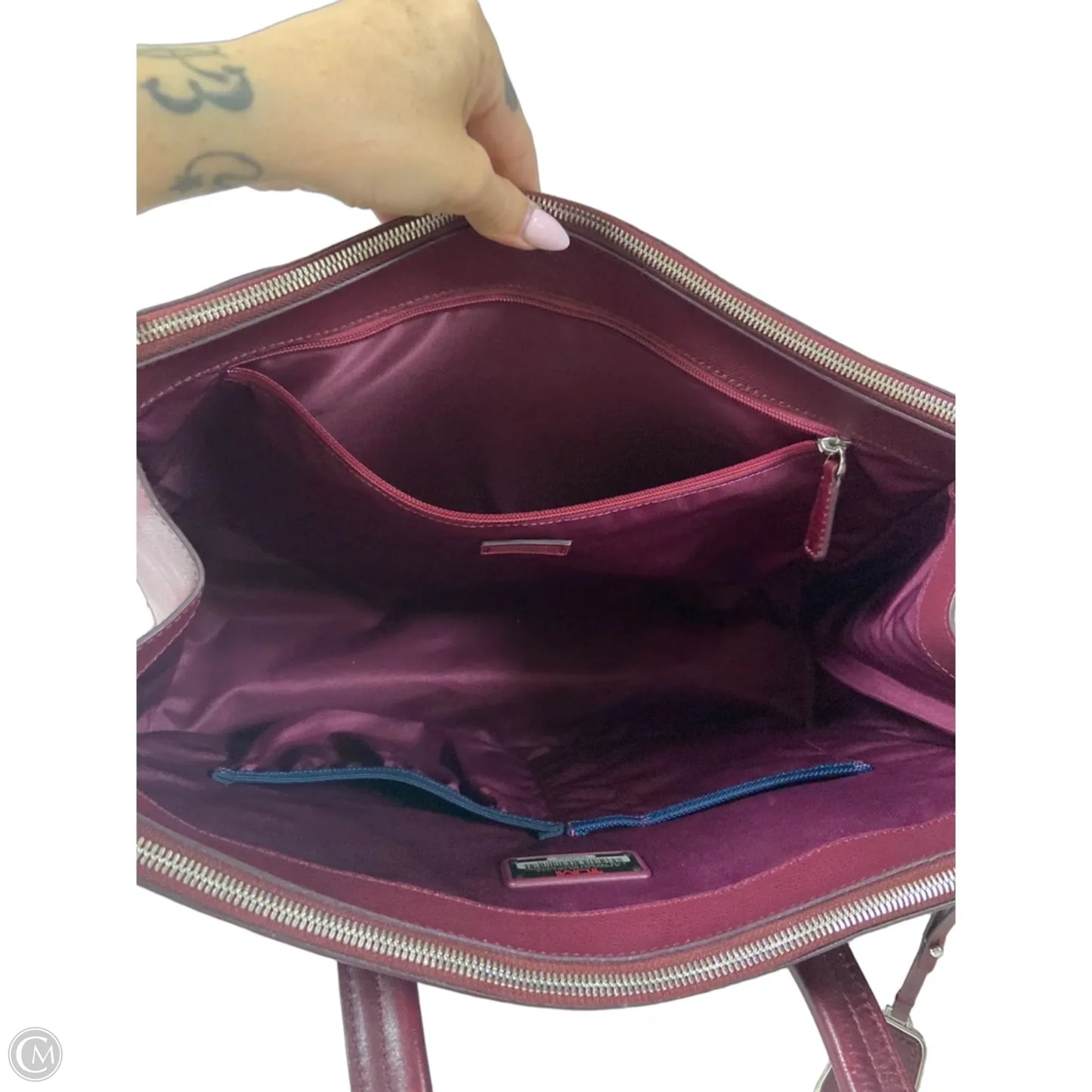 Handbag Designer By Tumi, Size: Large