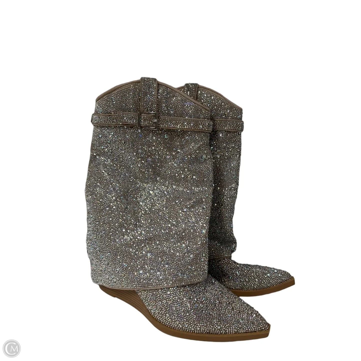 Boots Mid-calf Flats By Madden Girl In Beige, Size: 10