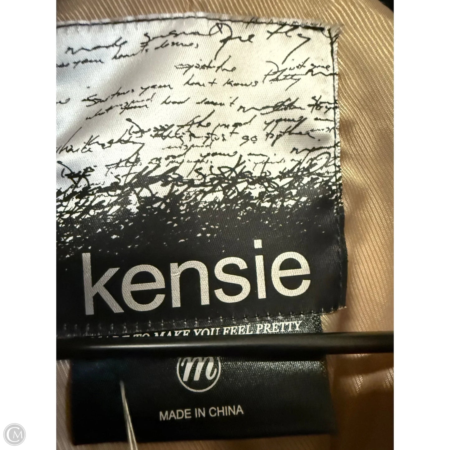 Coat Faux Fur & Sherpa By Kensie In Tan, Size: M