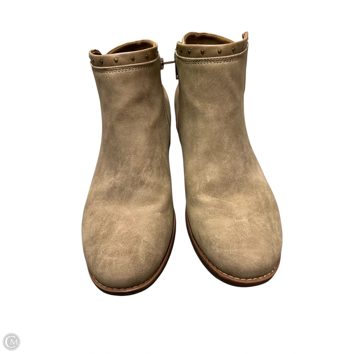 Boots Ankle Flats By Sofft In Taupe, Size: 9.5