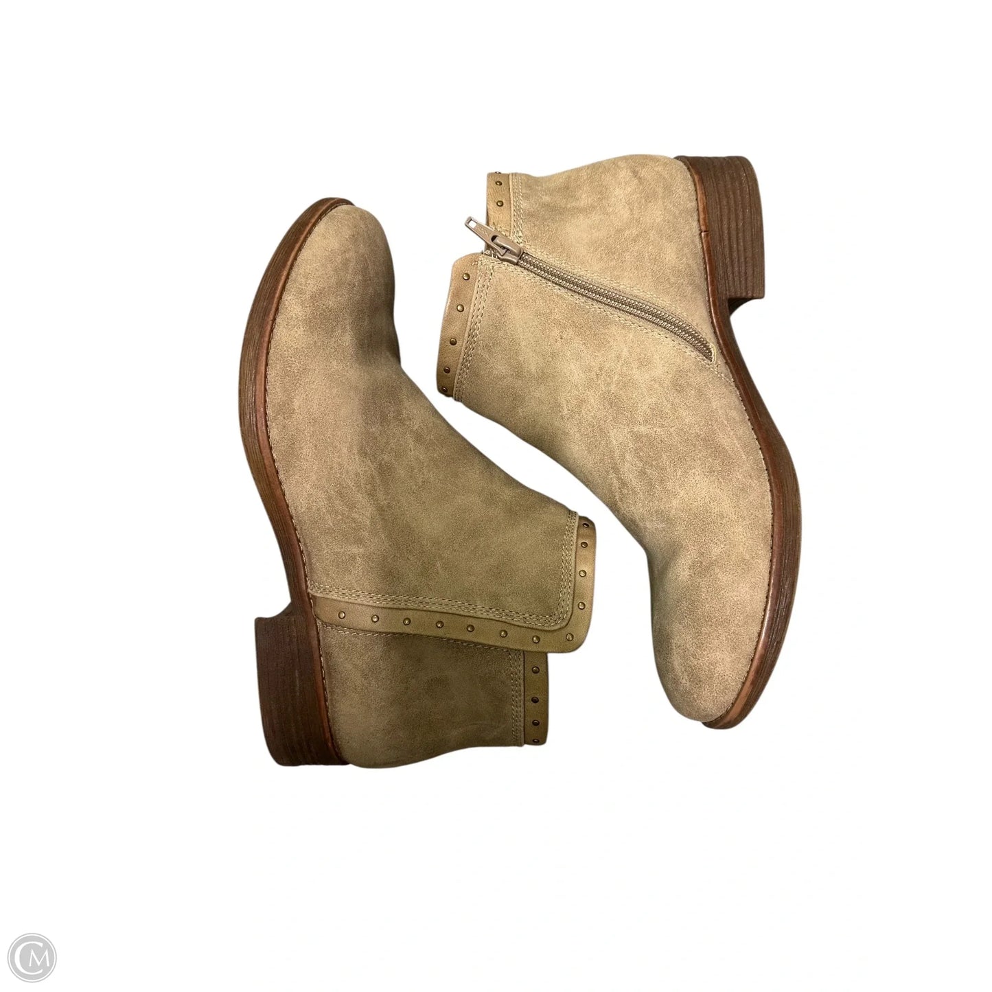 Boots Ankle Flats By Sofft In Taupe, Size: 9.5