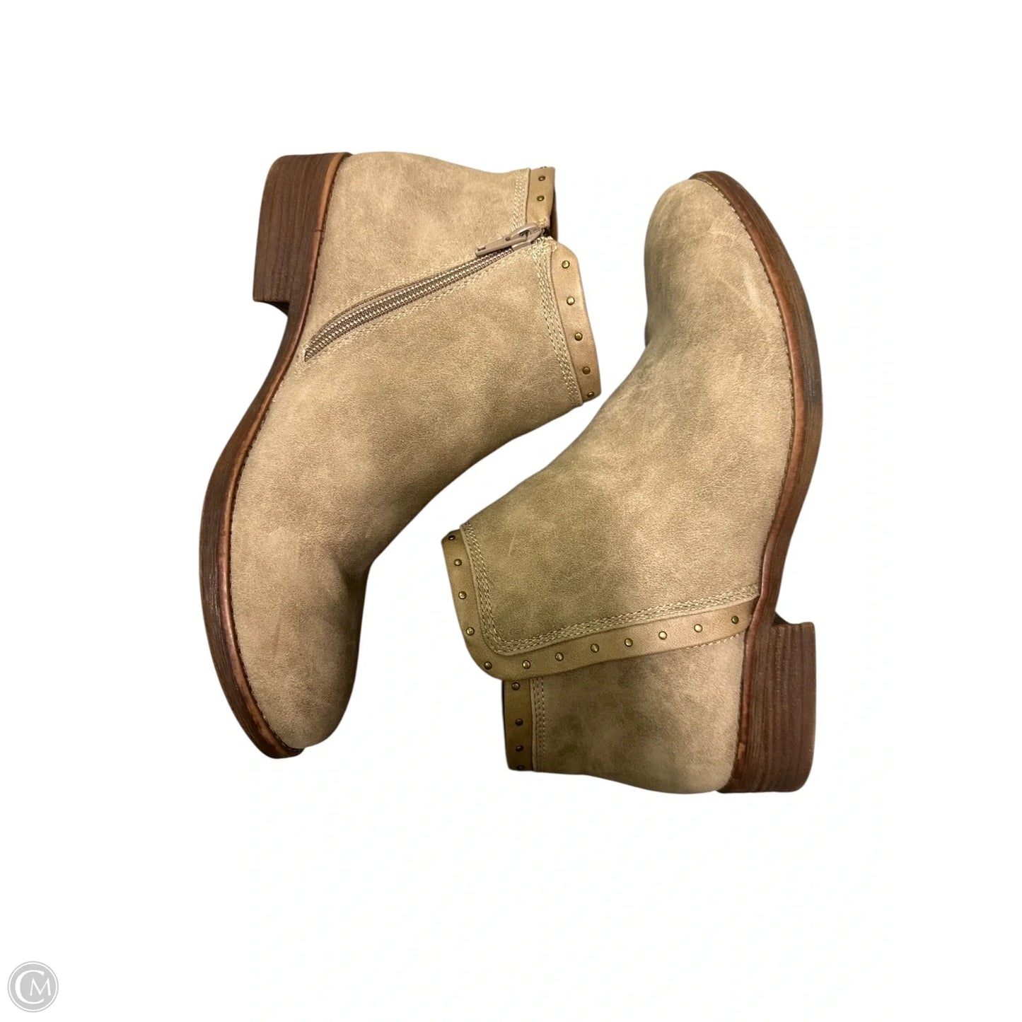 Boots Ankle Flats By Sofft In Taupe, Size: 9.5
