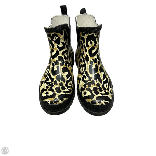Boots Ankle Flats By Cme In Animal Print, Size: 8