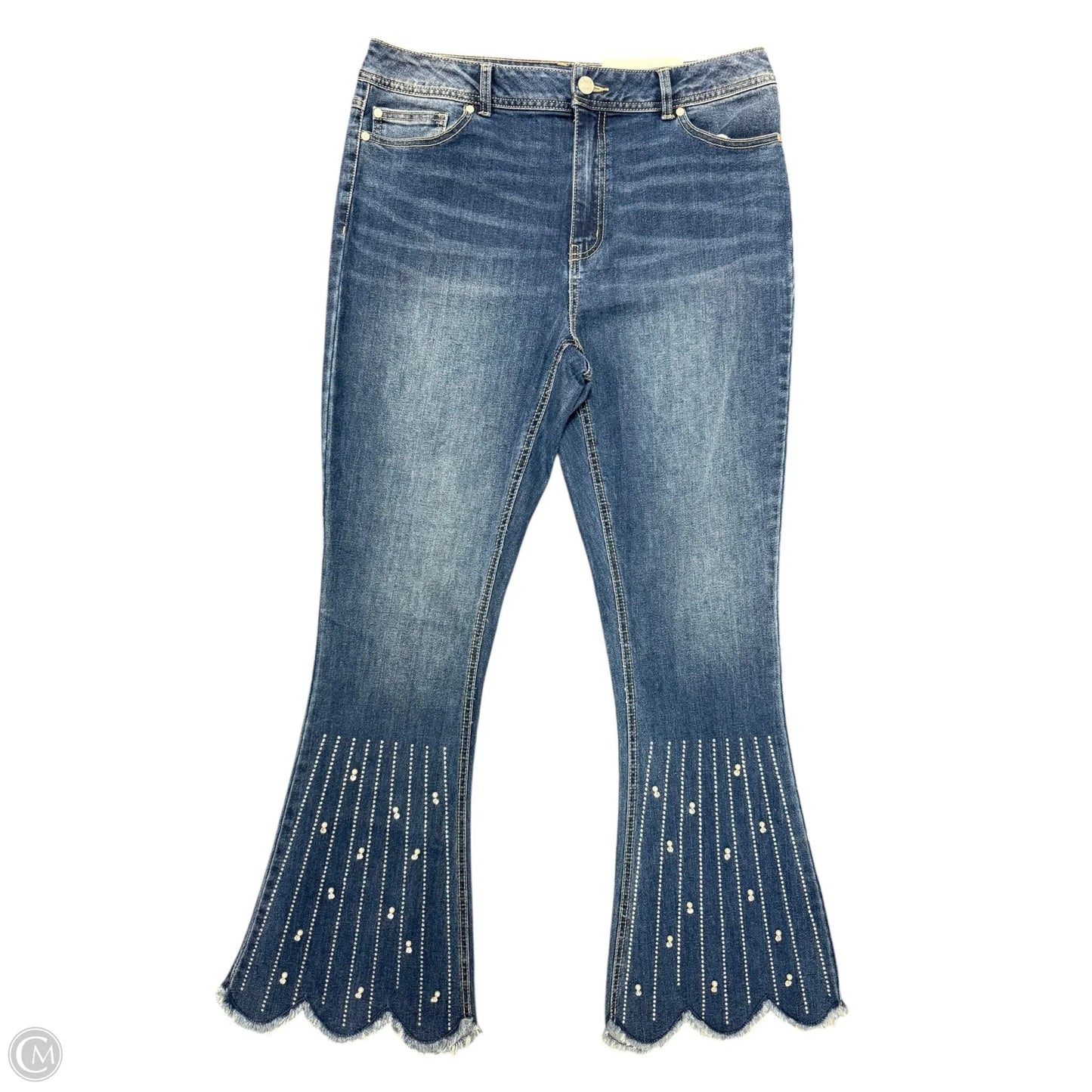 Jeans Flared By C Est. 1946 In Blue Denim, Size: 14
