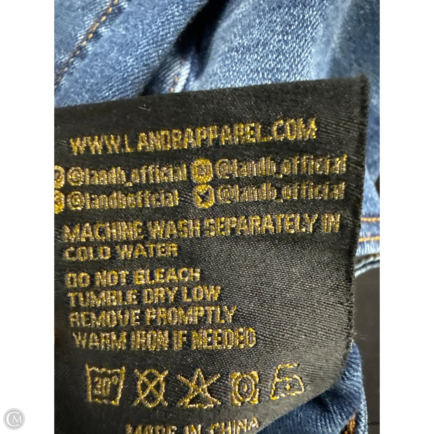 Jeans Flared By Lucky & Blessed In Blue Denim, Size: 16