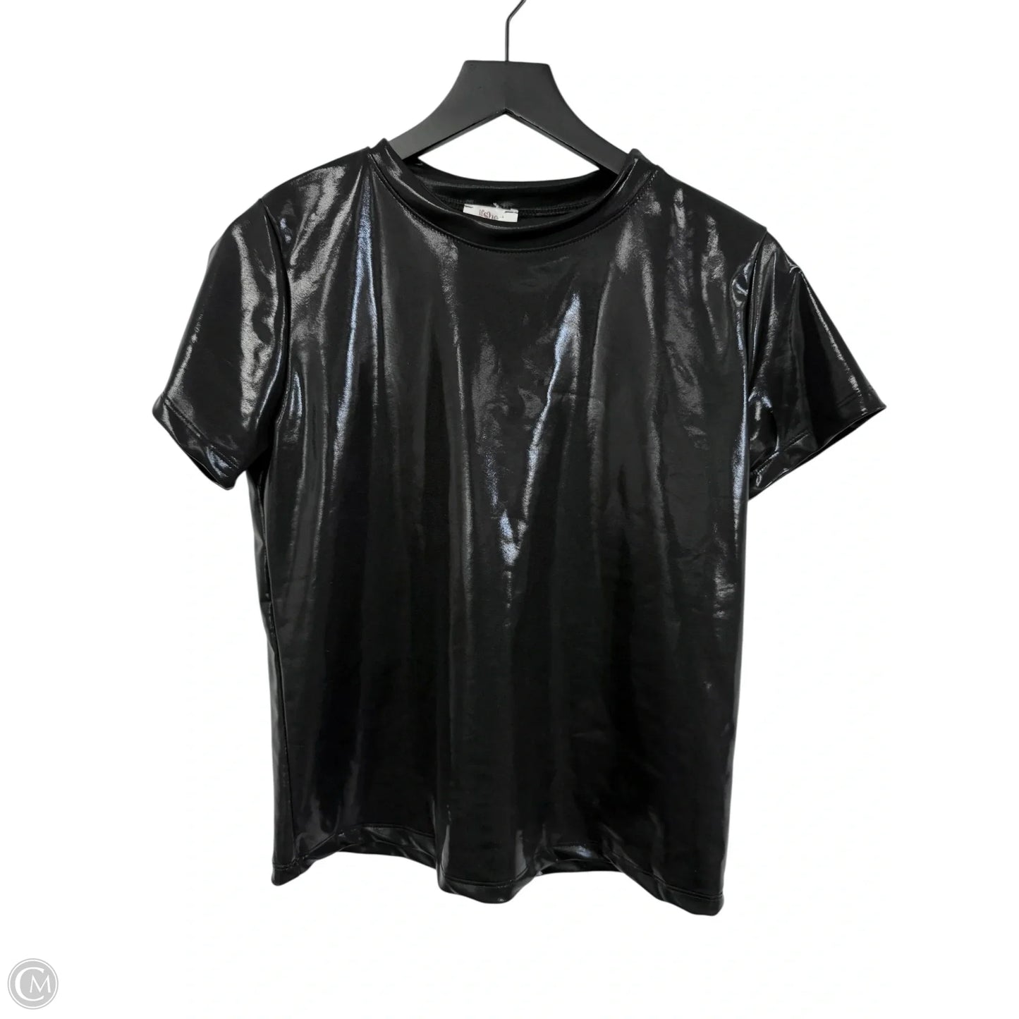 Top Short Sleeve By Clothes Mentor In Black, Size: S