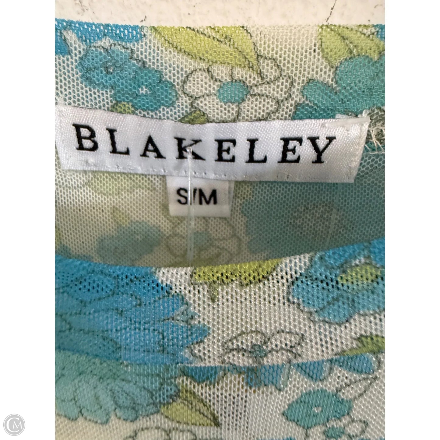 Top Long Sleeve By Blakeley In Blue & Green, Size: S