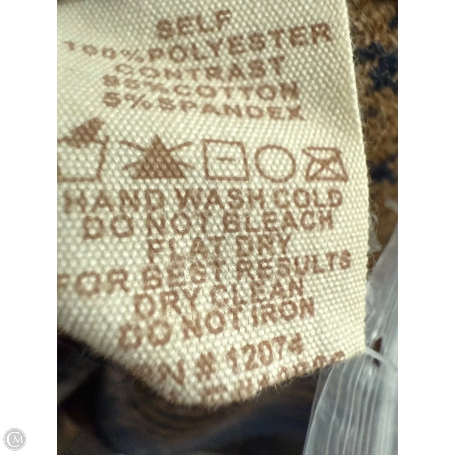 Jacket Shirt By Mystree In Blue & Brown, Size: M