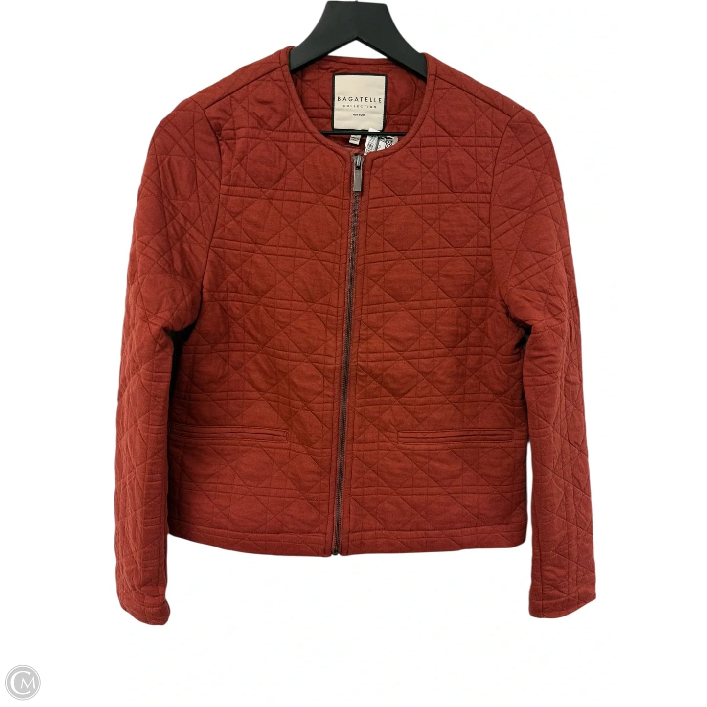 Jacket Puffer & Quilted By Bagatelle In Orange, Size: M
