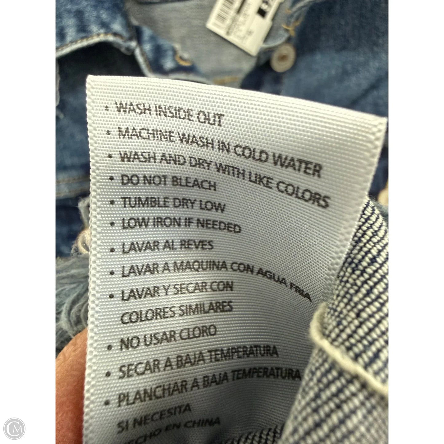 Jacket Denim By Kancan In Blue Denim, Size: Xl