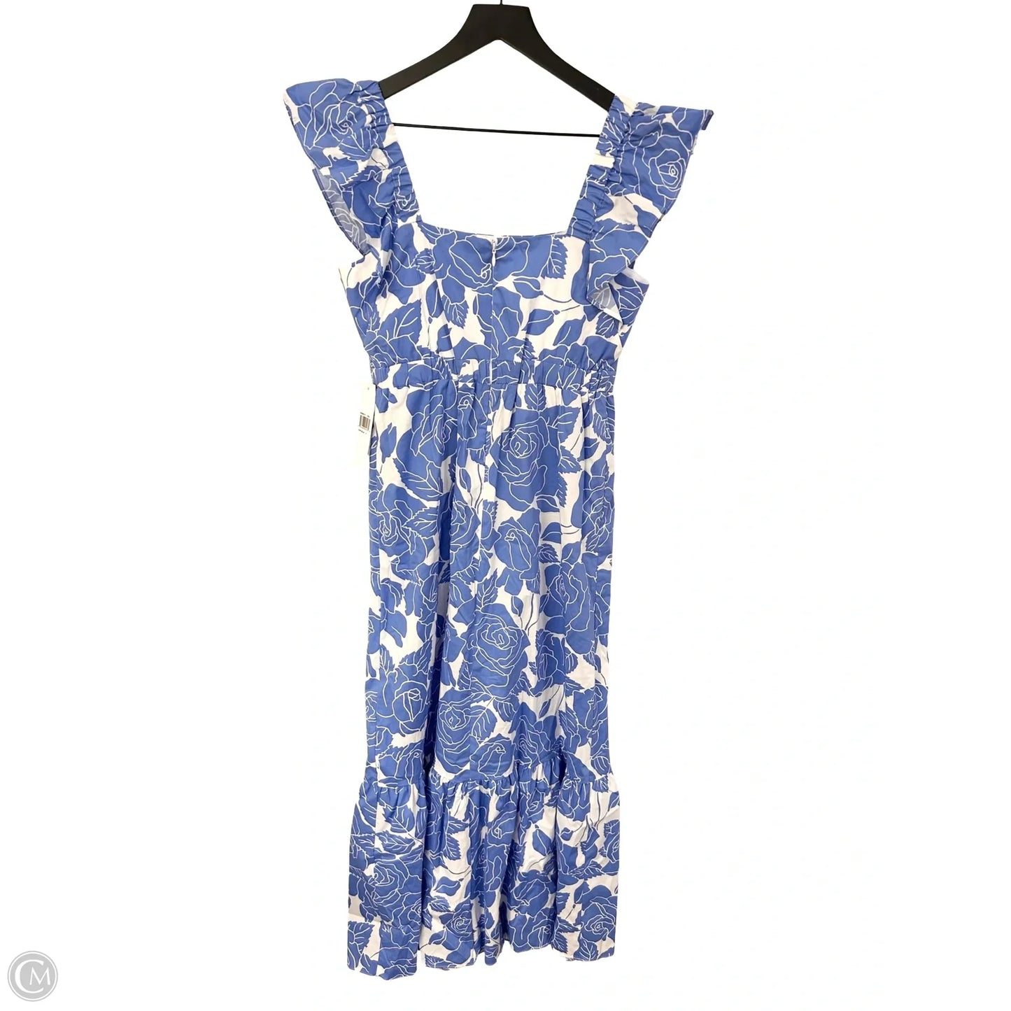 Dress Casual Maxi By London Times In Blue & White, Size: 4