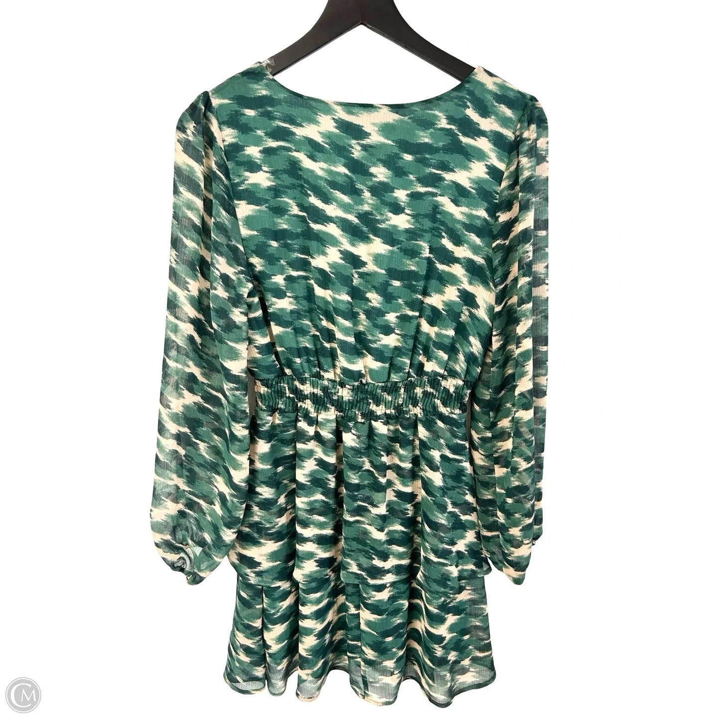 Dress Party Short By Peach Love Cream California In Green & White, Size: M