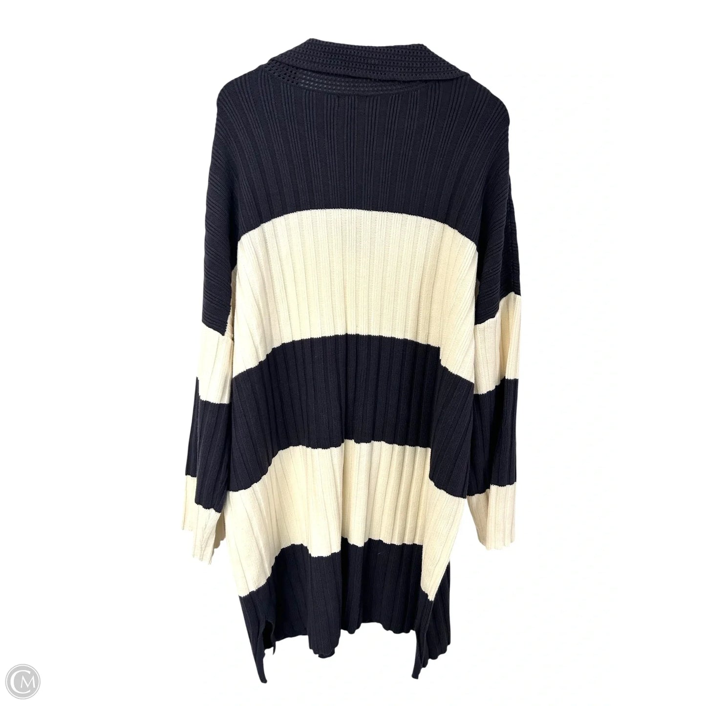Dress Sweater By Future Collective In Blue & White, Size: 2x