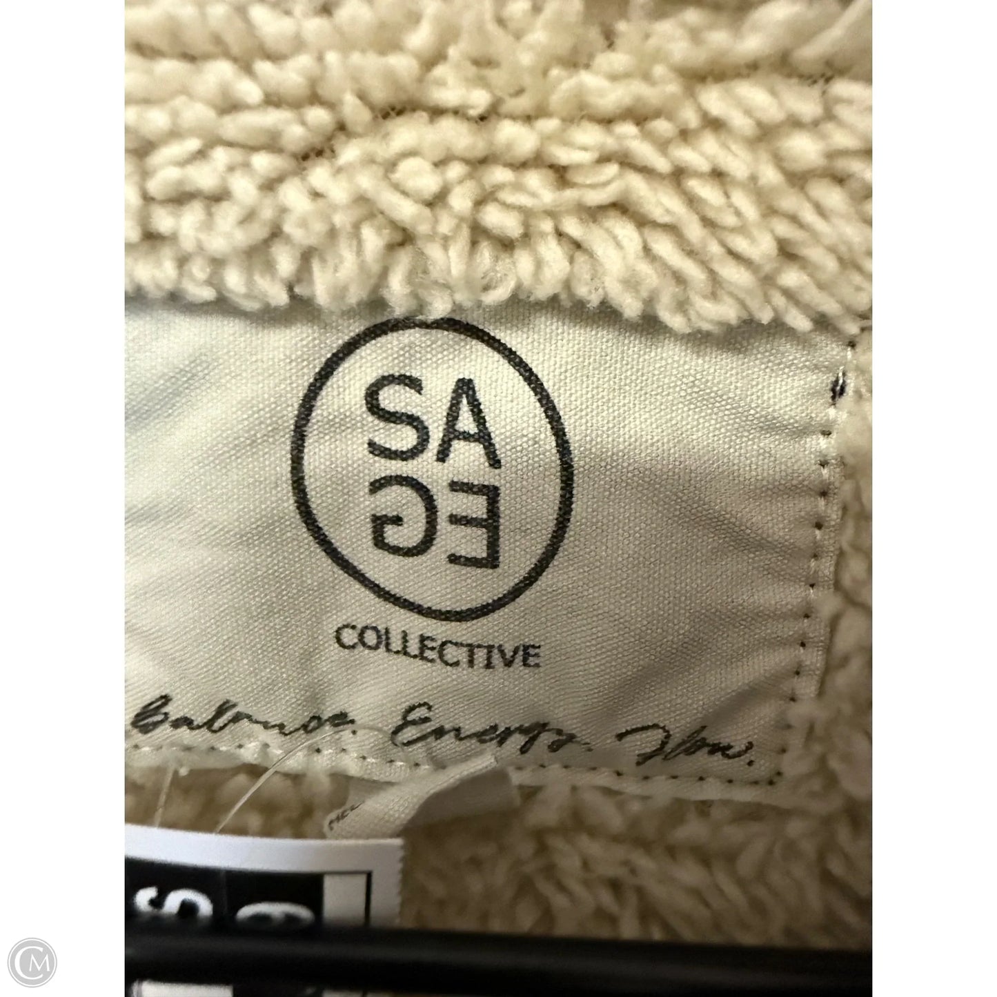 Jacket Shirt By Sage In Red & White, Size: S