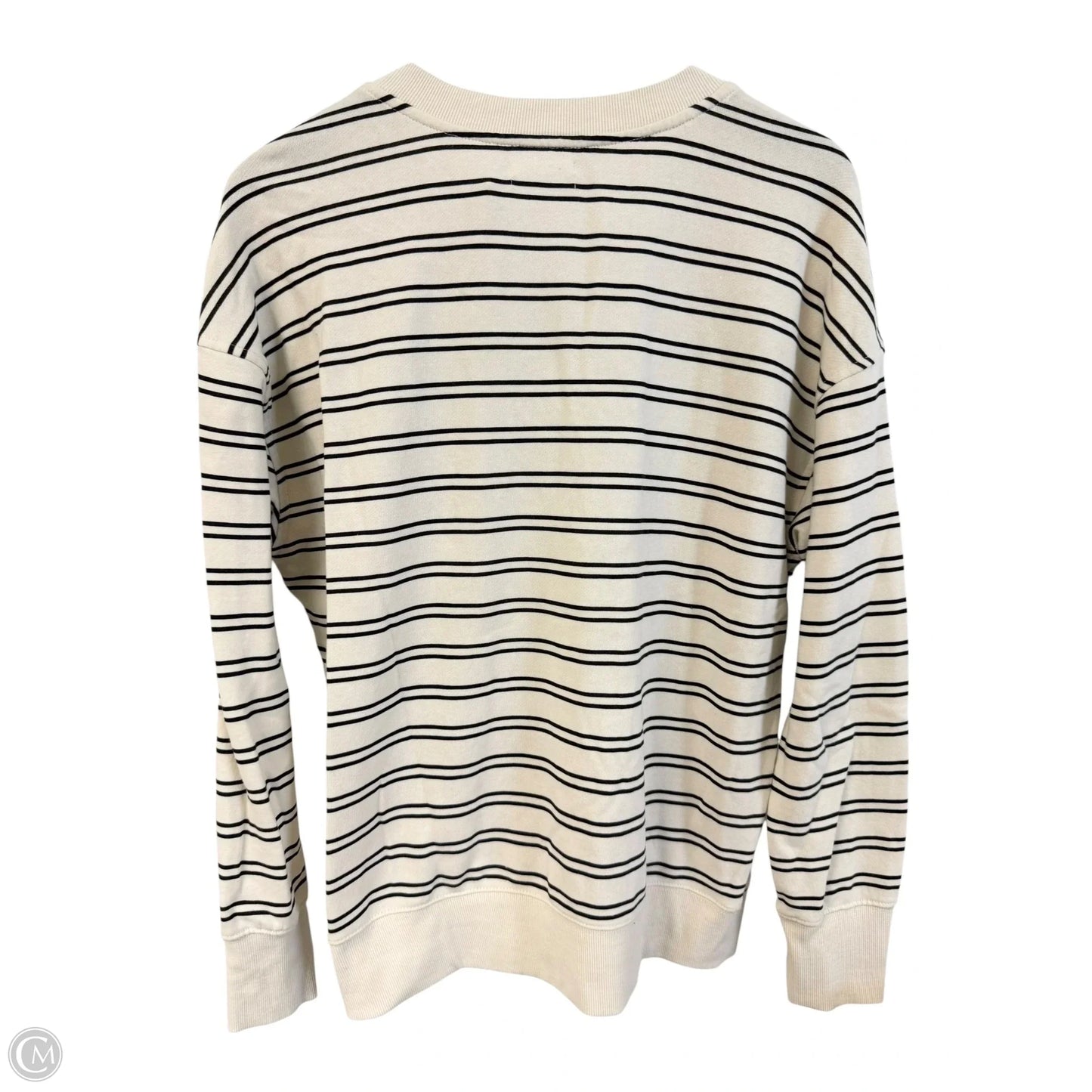 Sweatshirt Crewneck By Maurices In Black & White, Size: L