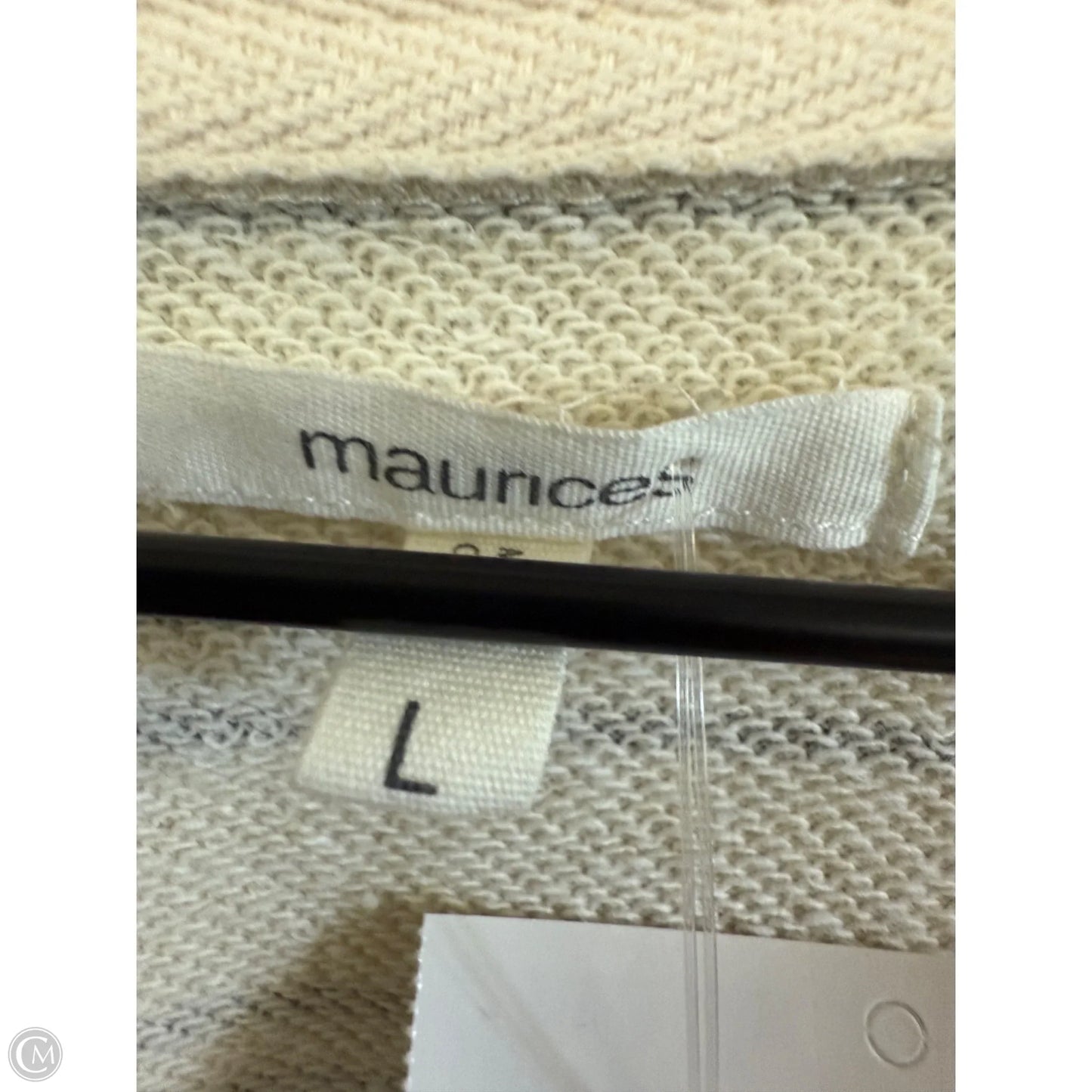 Sweatshirt Crewneck By Maurices In Black & White, Size: L