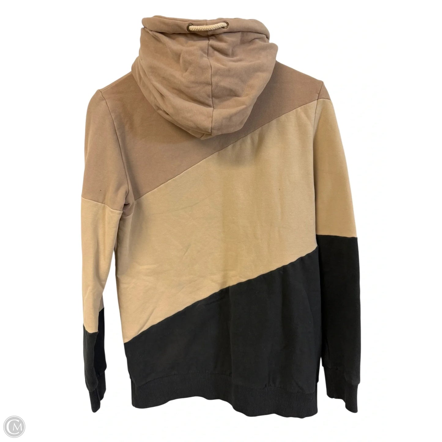 Sweatshirt Hoodie By Cmc In Grey & Tan, Size: M