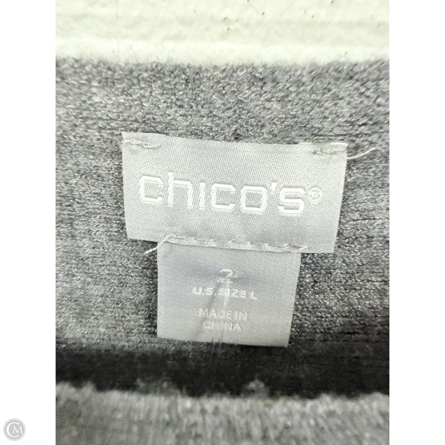 Sweater By Chicos In Grey, Size: L