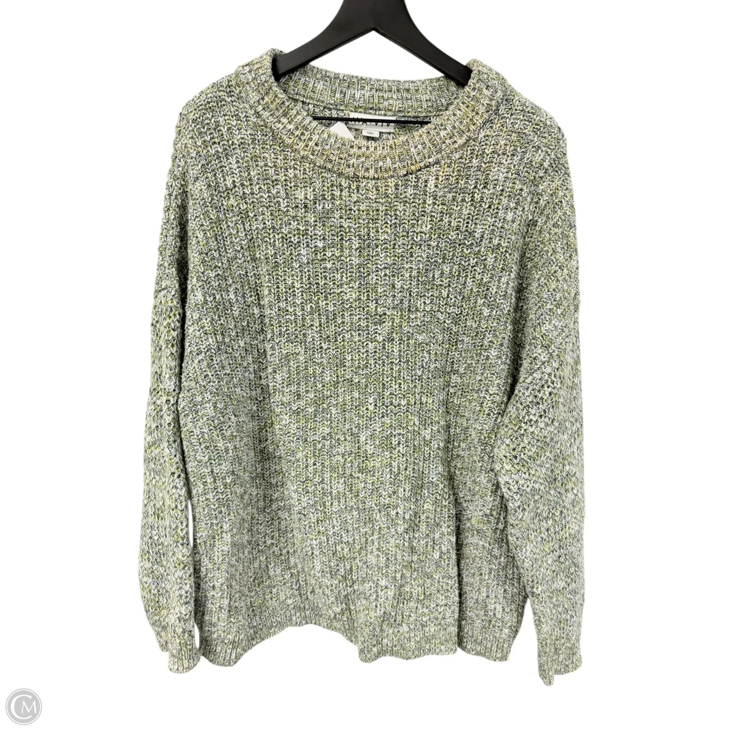 Sweater By Ava & Viv In Grey & Yellow, Size: 3x