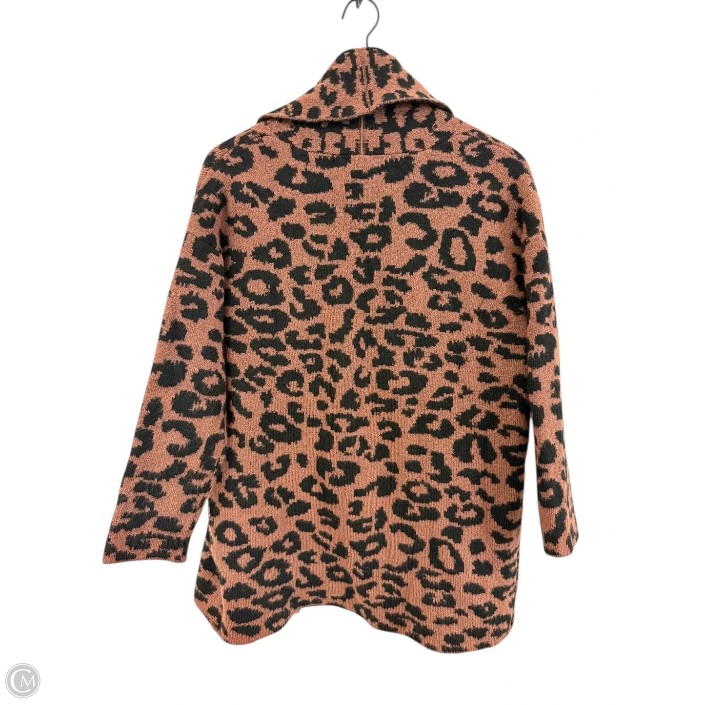 Sweater Cardigan By Time And Tru In Animal Print, Size: S