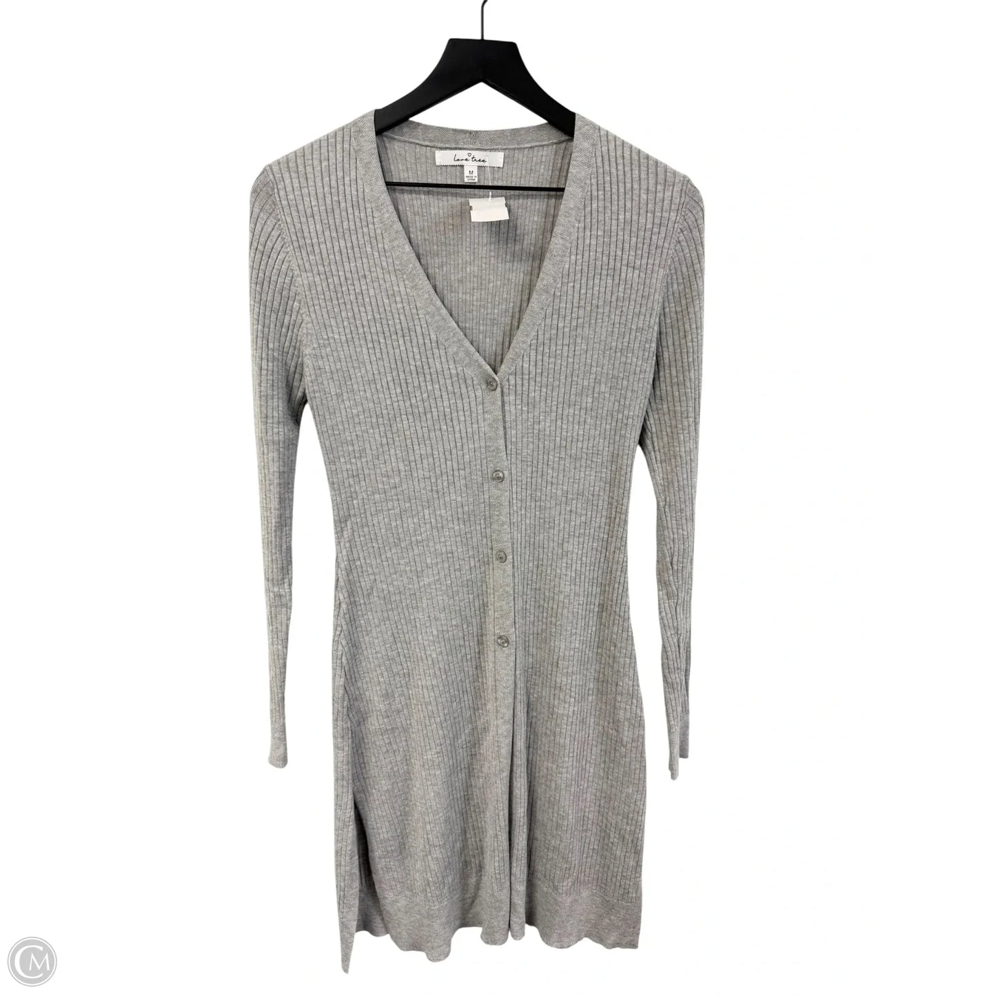 Cardigan By Love Tree In Grey, Size: M