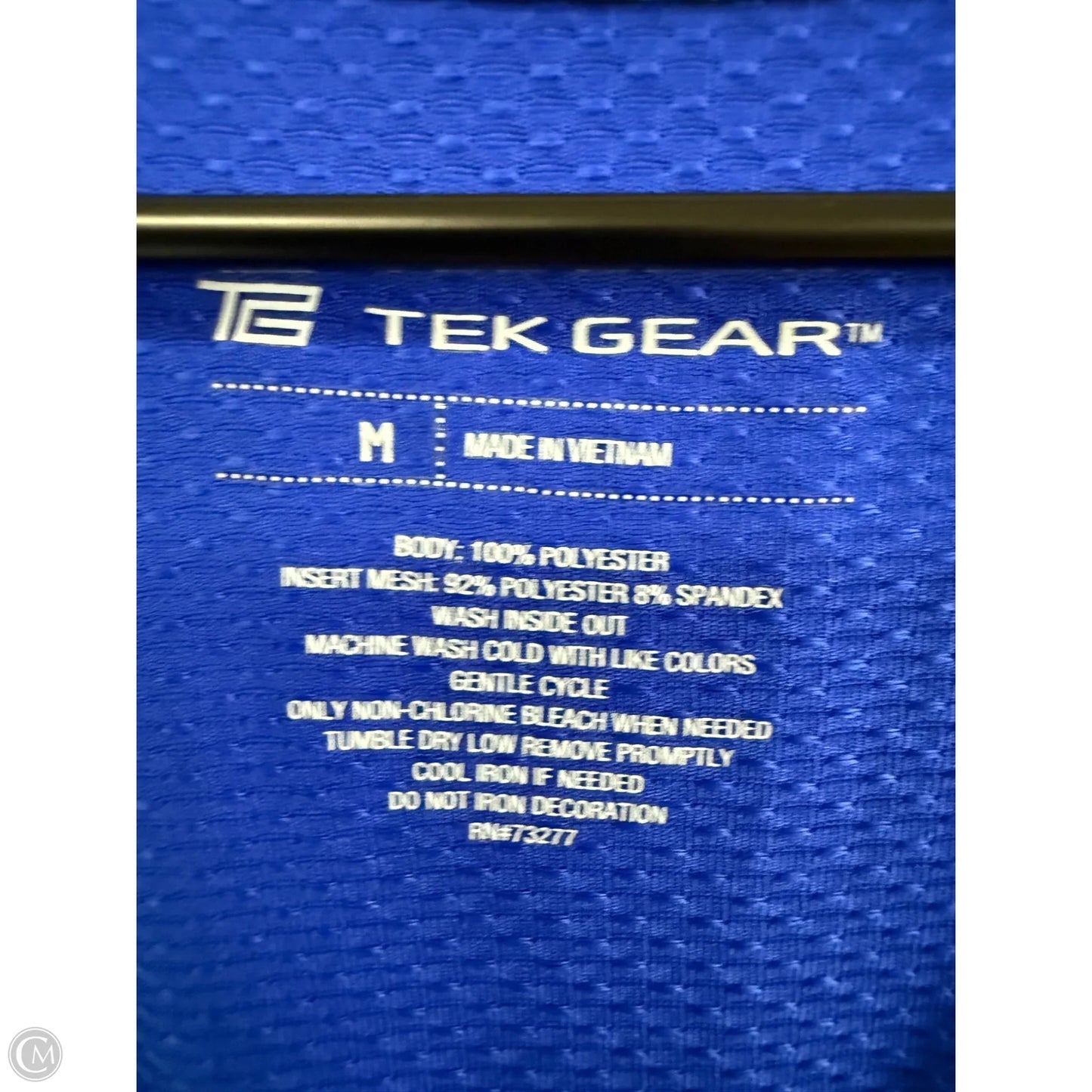 Athletic Top Short Sleeve By Tek Gear In Blue, Size: M