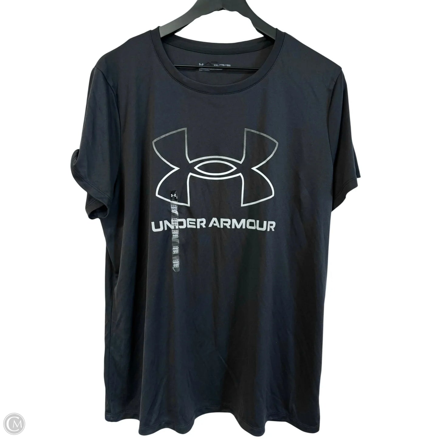 Athletic Top Short Sleeve By Under Armour In Black, Size: Xxl