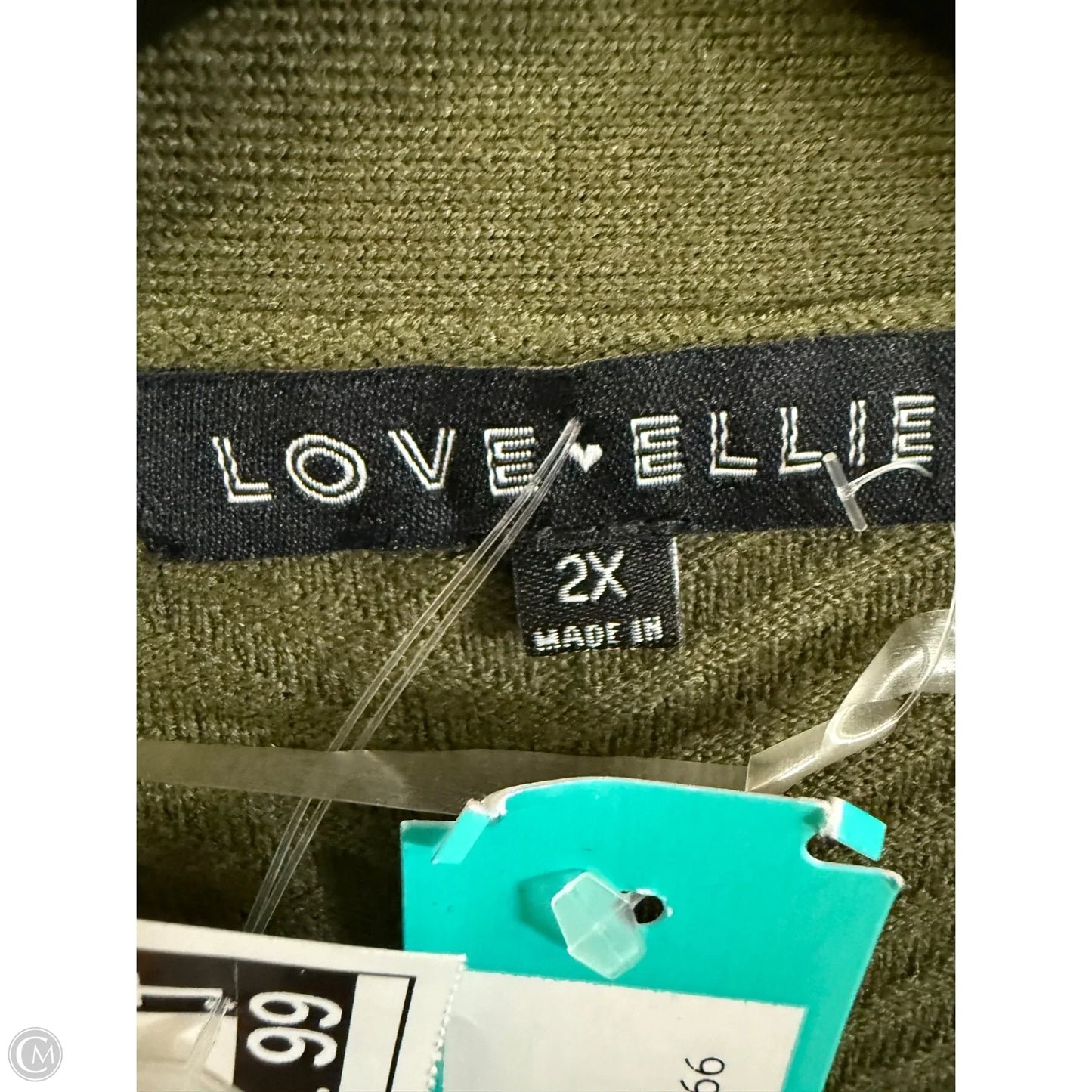 Sweater Cardigan By Love Ellie In Green, Size: 2x