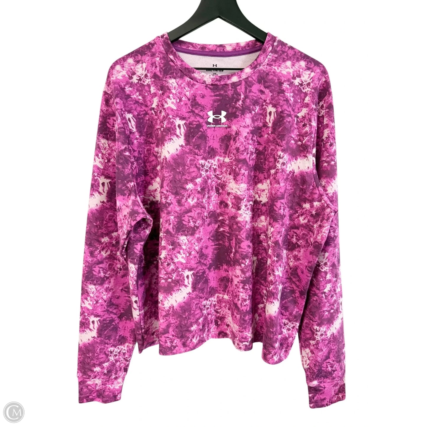 Athletic Top Long Sleeve Crewneck By Under Armour In Pink, Size: Xxl