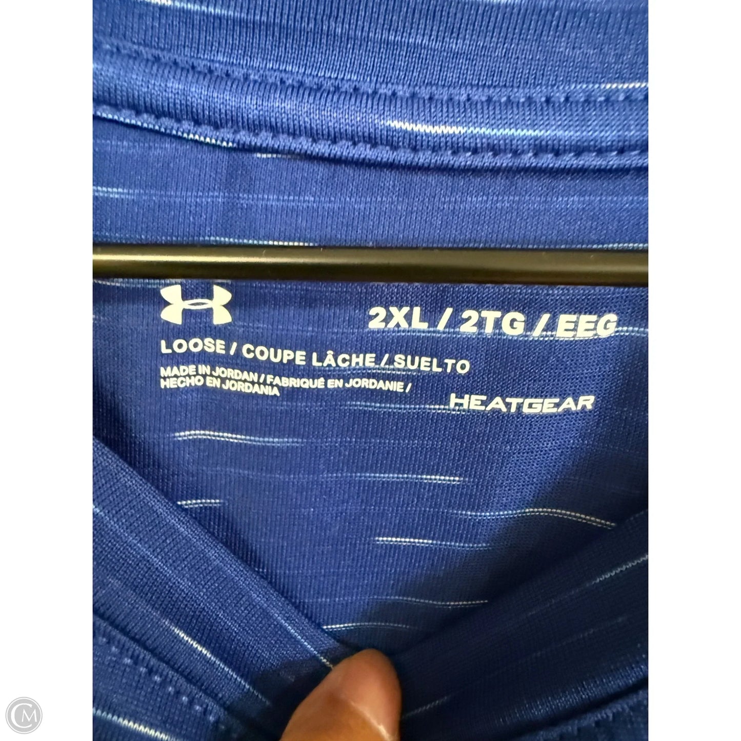 Athletic Top Short Sleeve By Under Armour In Blue, Size: Xxl