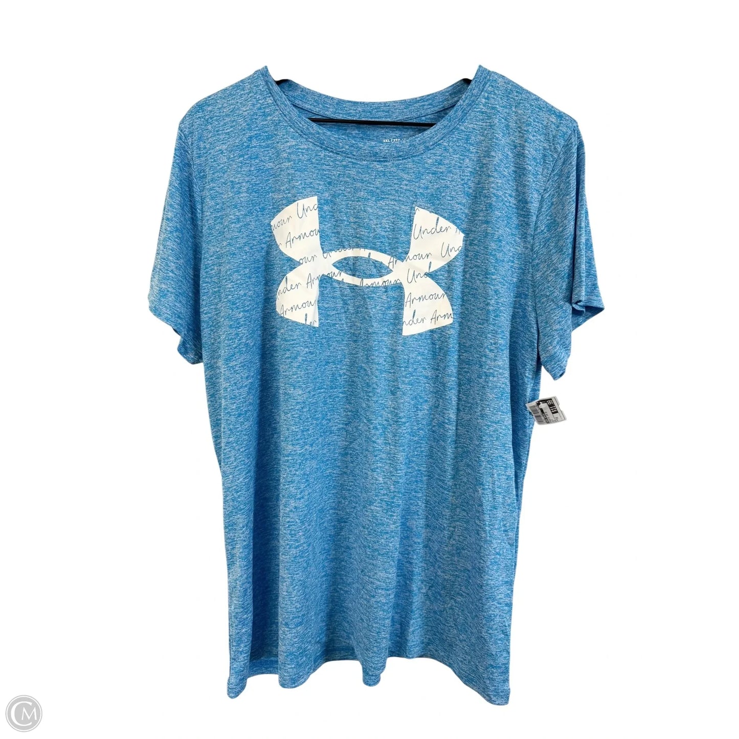 Athletic Top Short Sleeve By Under Armour In Blue, Size: 2x